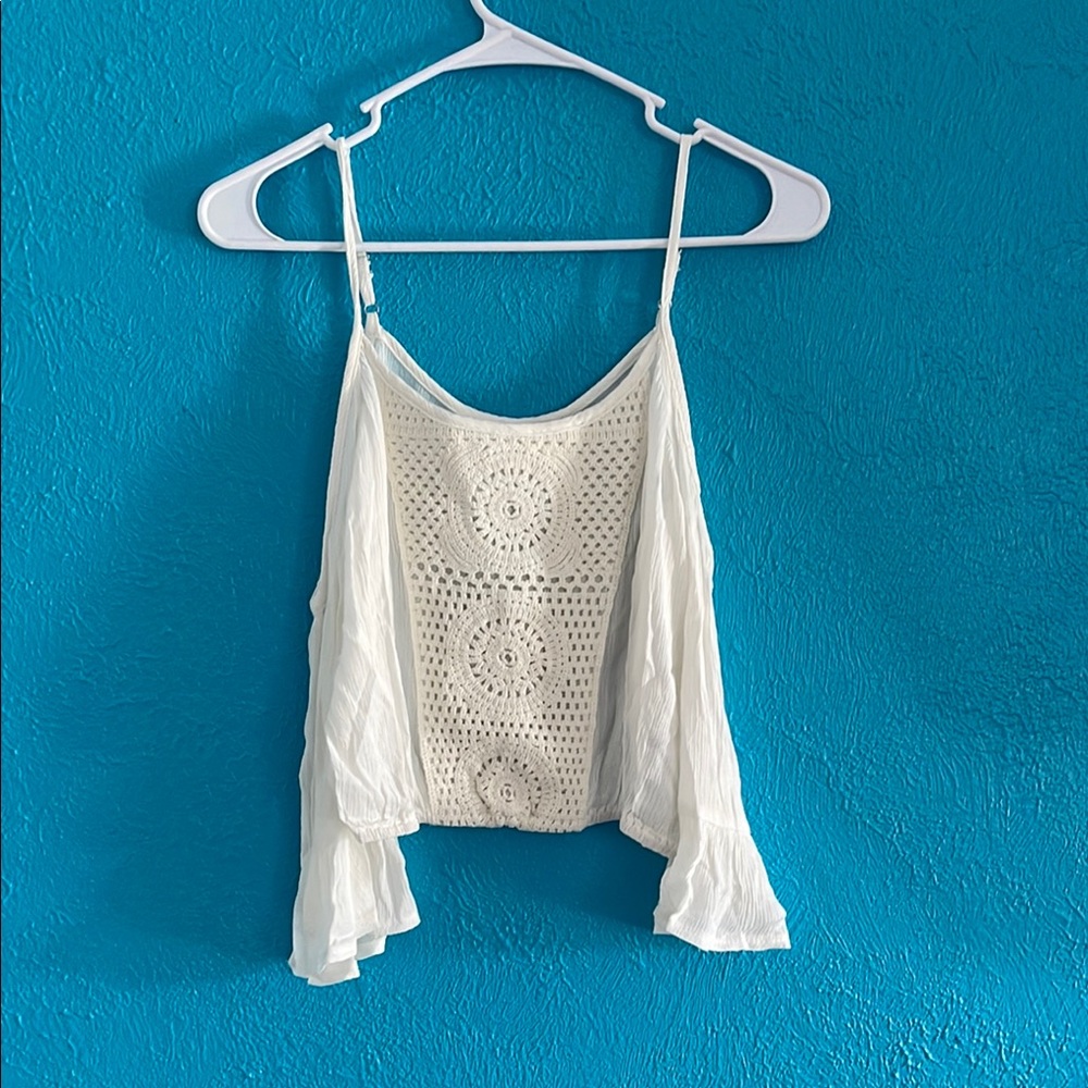 White Crochet Women’s Top